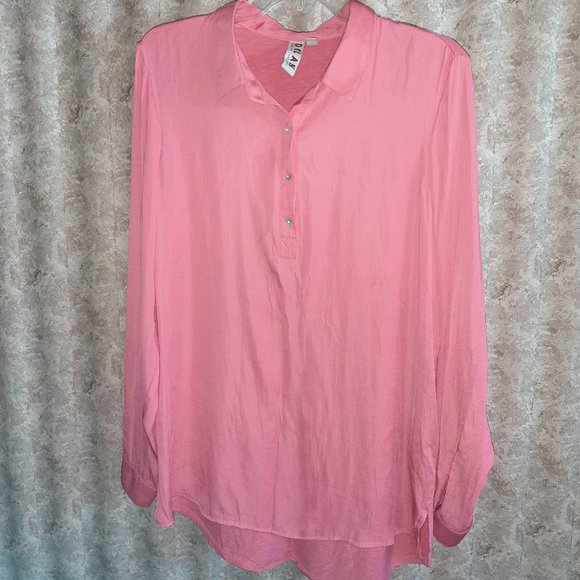 dolan Tops - Dolan Left Coast coral henley popover top size Medium